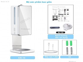 Thiết bị máy đo nhiệt độ kết hợp xịt rửa tay kr-10 